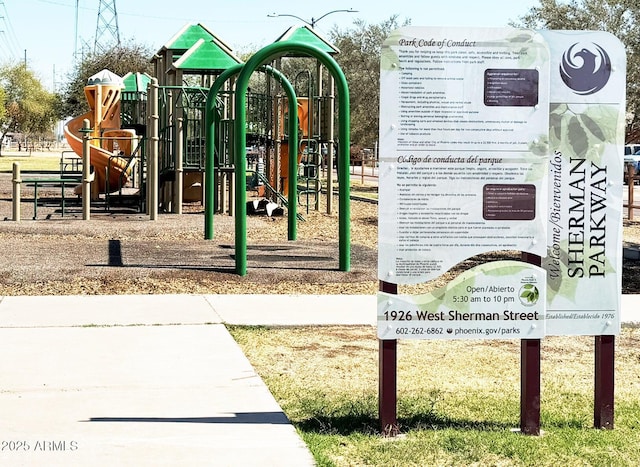 view of community jungle gym