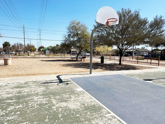 view of sport court with community basketball court