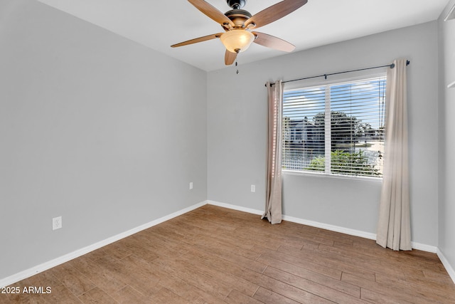 1825 W Ray Rd Unit 1119, Chandler, AZ 85224 - empty room with a ceiling fan, light wood-style floors, and baseboards