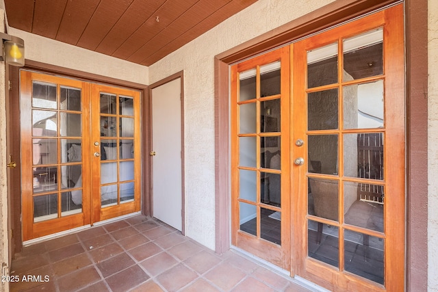 entrance to property with french doors