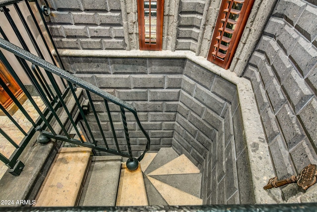 view of stairway