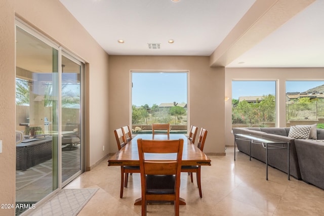 view of dining room