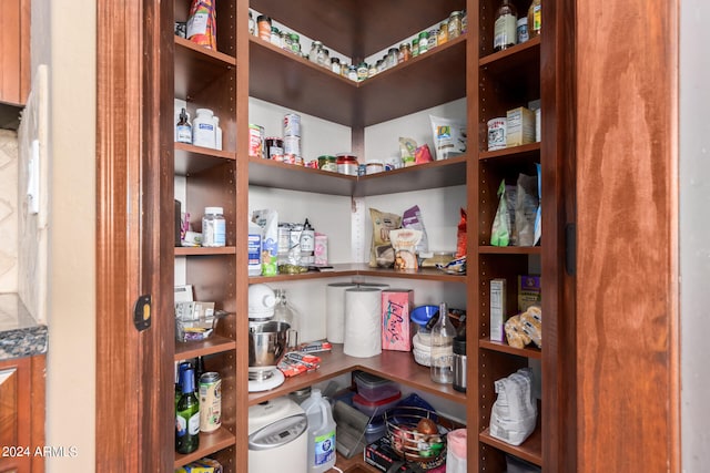 view of pantry