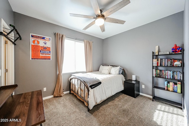1713 W Cottonwood Ln, Phoenix, AZ 85045 - carpeted bedroom with ceiling fan and baseboards