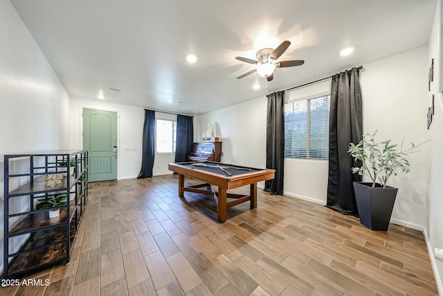 1713 W Cottonwood Ln, Phoenix, AZ 85045 - playroom with billiards, baseboards, and wood finish floors