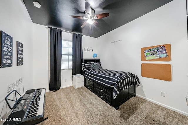 1713 W Cottonwood Ln, Phoenix, AZ 85045 - bedroom featuring carpet floors, a ceiling fan, and baseboards