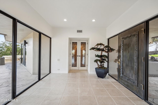 interior space with french doors