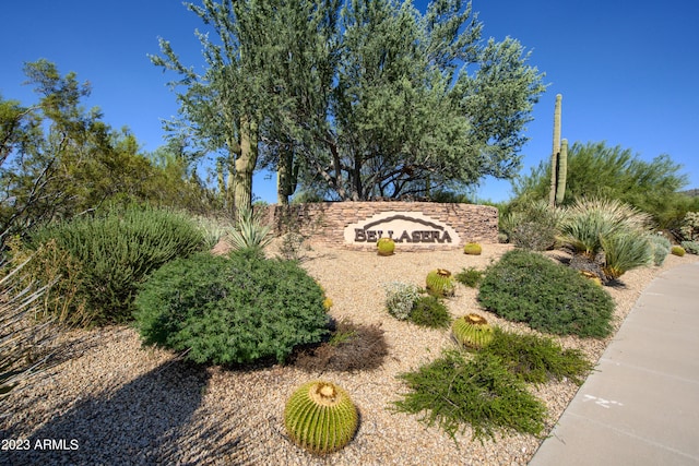 view of community sign