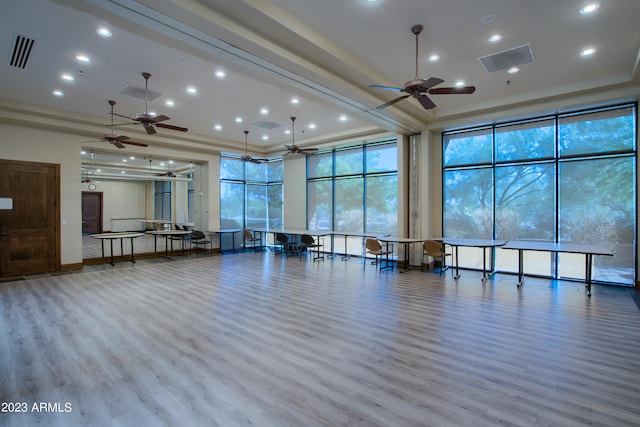 unfurnished living room with hardwood / wood-style flooring