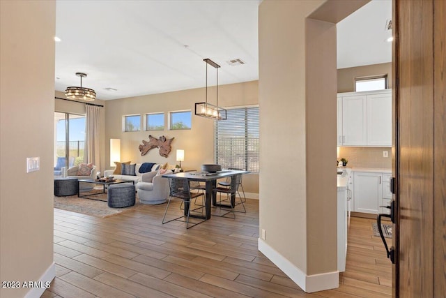 interior space featuring light hardwood / wood-style floors