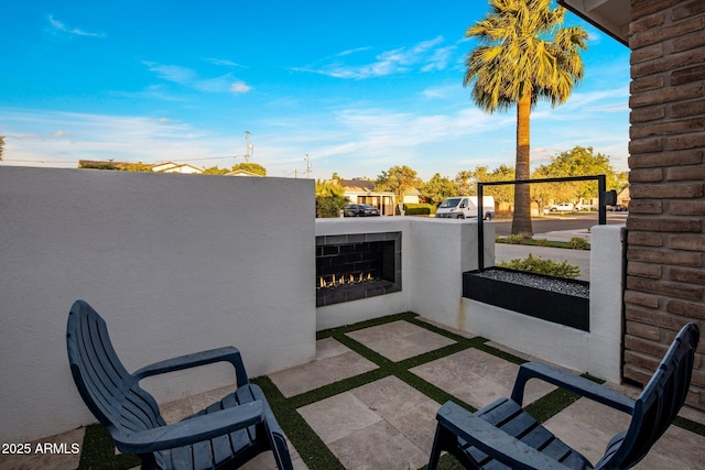 view of patio / terrace with an outdoor kitchen