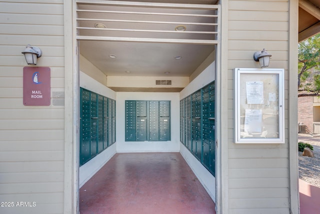 surrounding community featuring visible vents and mail area