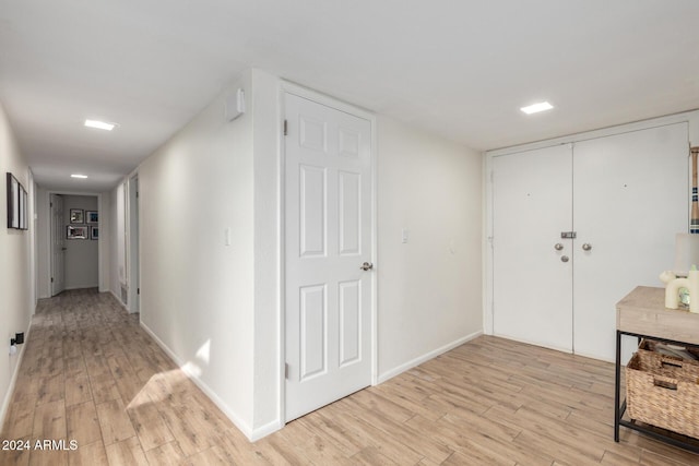 hallway featuring light hardwood / wood-style flooring