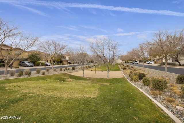 view of yard with volleyball court