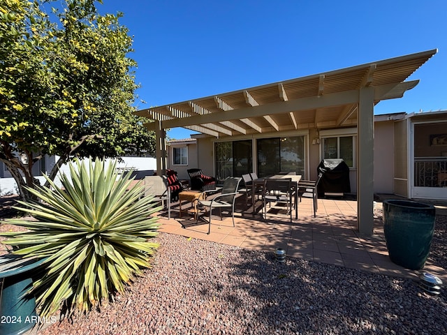 view of patio / terrace with a pergola