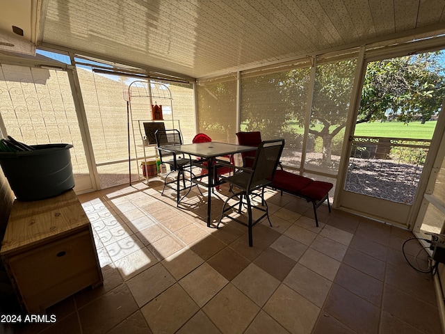 view of sunroom