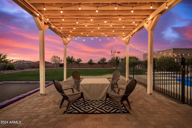 view of patio / terrace with fence