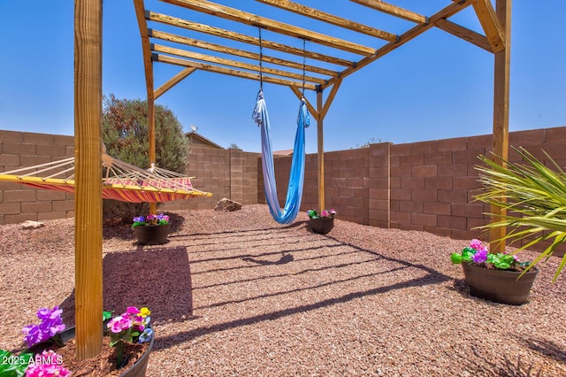 878 E Mountain View Rd, San Tan Valley, AZ 85143 - fenced backyard with a pergola