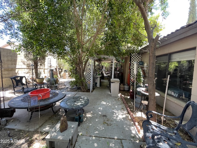 view of patio / terrace with a fenced backyard