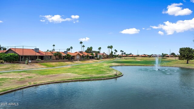 2461 Leisure World, Mesa, AZ 85206 - exterior space with a lawn, a residential view, view of golf course, and a water view