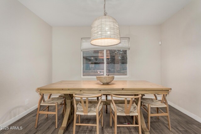 11541 E Corbin Ave, Mesa, AZ 85212 - dining space with baseboards and wood finished floors