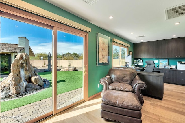 entryway featuring light hardwood / wood-style floors