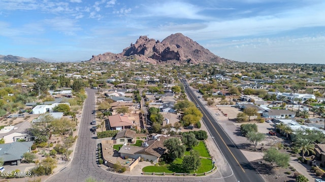 aerial view featuring a mountain view