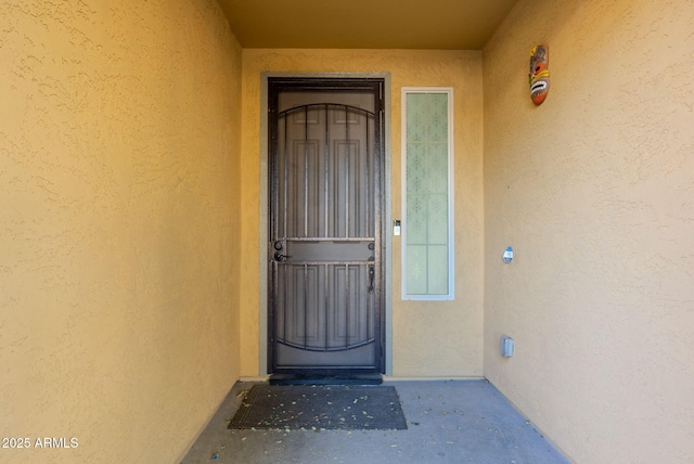 view of doorway to property