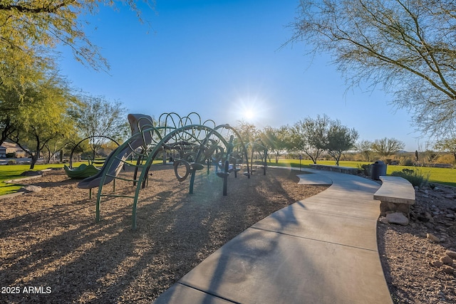 view of jungle gym