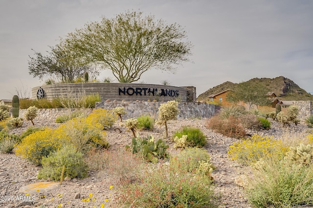 view of community sign