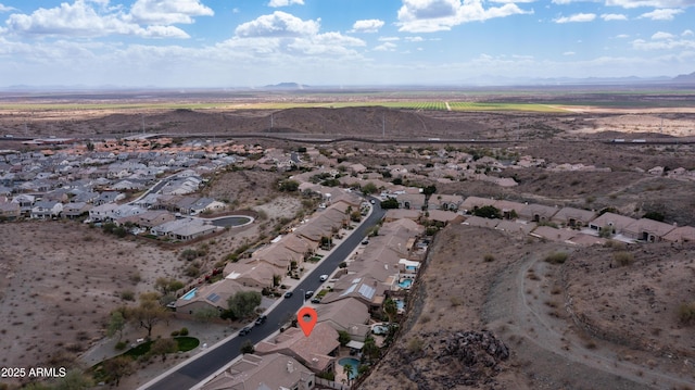 drone / aerial view with a residential view