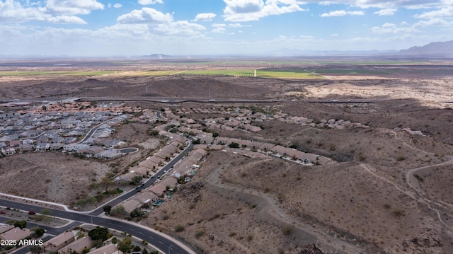 birds eye view of property featuring a rural view