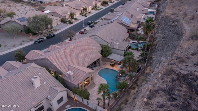 aerial view featuring a residential view