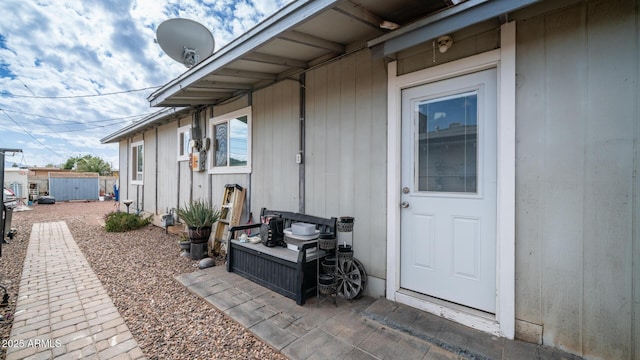 view of doorway to property