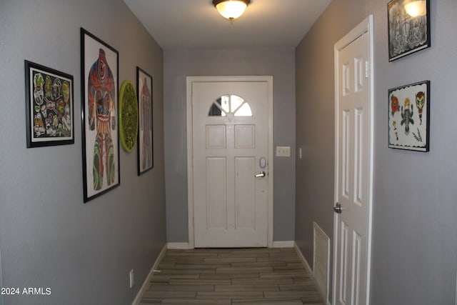 entryway featuring hardwood / wood-style floors