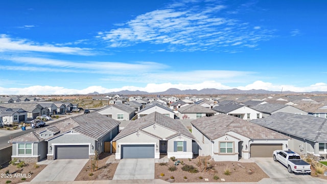 bird's eye view featuring a mountain view