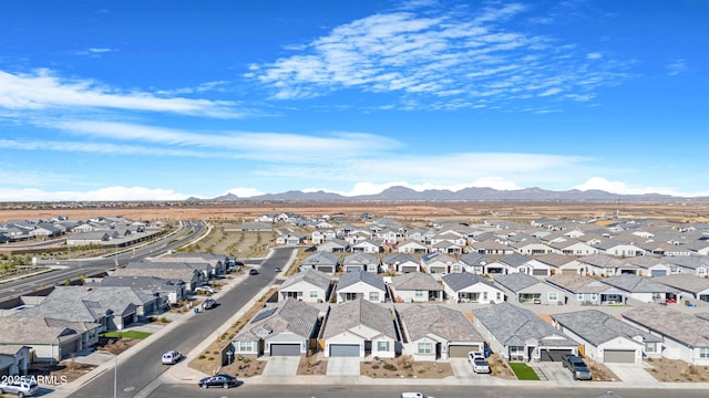 aerial view featuring a mountain view