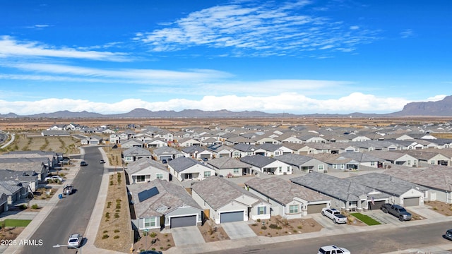 bird's eye view featuring a mountain view