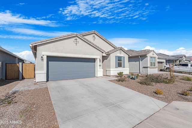 ranch-style home with a garage