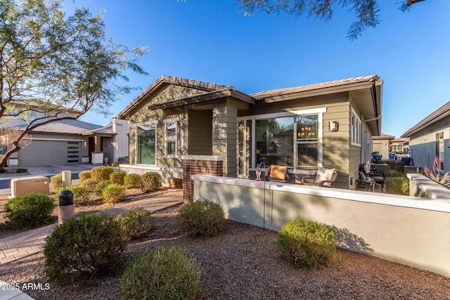 view of front of home featuring a garage