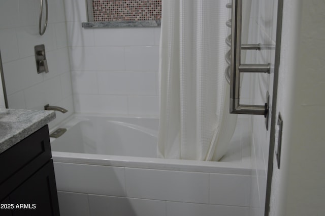 6620 W Shaw Butte Dr, Glendale, AZ 85304 - full bathroom featuring shower / tub combo with curtain and vanity