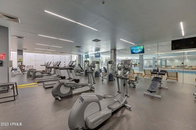 view of exercise room