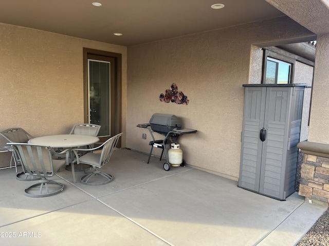 view of patio featuring area for grilling