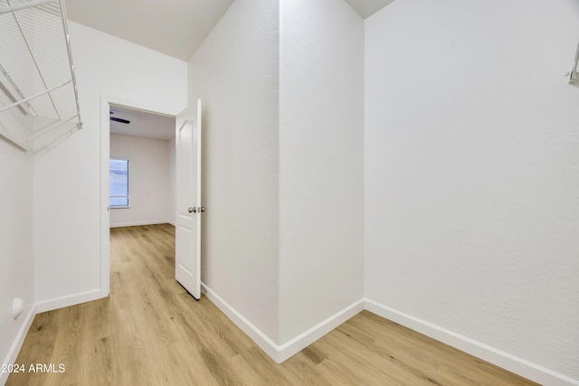 hall featuring light hardwood / wood-style floors