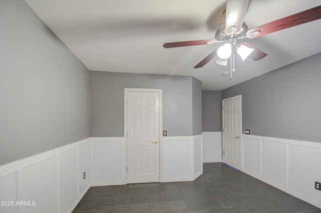 spare room featuring ceiling fan