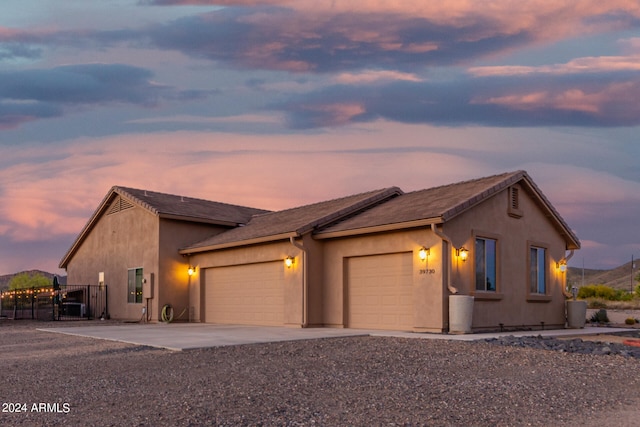 view of front of house featuring a garage