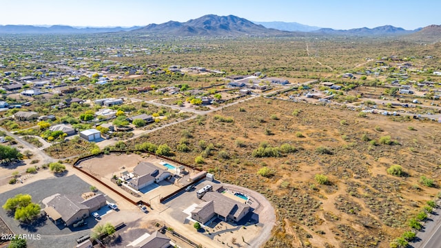 aerial view featuring a mountain view