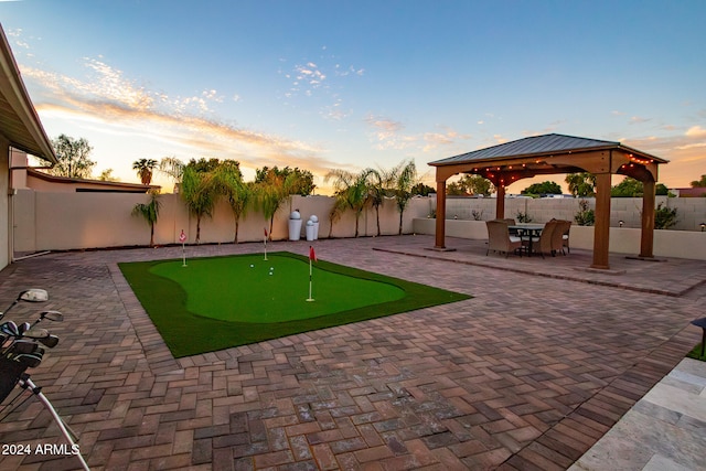 exterior space with a gazebo