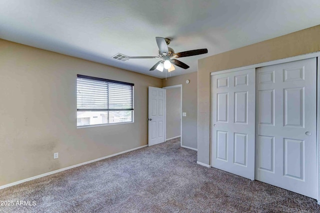 10524 W Pima St, Tolleson, AZ 85353 - unfurnished bedroom featuring carpet floors, a closet, and ceiling fan