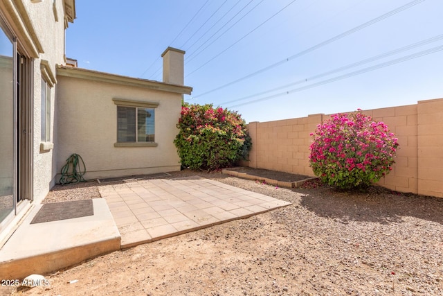 view of patio with a fenced backyard